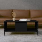 vidaXL sofabord 90x50x36,5 cm konstrueret træ sort - Kategori: 4 vidaXL sofabord 90x50x36,5 cm konstrueret træ sort