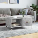 vidaXL sofabord 90x50x40 cm konstrueret træ betongrå - Kategori: 4 vidaXL sofabord 90x50x40 cm konstrueret træ betongrå
