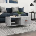vidaXL sofabord 90x50x40 cm konstrueret træ betongrå - Kategori: 4 vidaXL sofabord 90x50x40 cm konstrueret træ betongrå