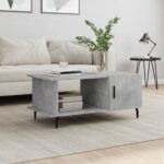 vidaXL sofabord 90x50x40 cm konstrueret træ betongrå - Kategori: 4 vidaXL sofabord 90x50x40 cm konstrueret træ betongrå