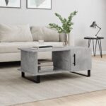 vidaXL sofabord 90x50x40 cm konstrueret træ betongrå - Kategori: 4 vidaXL sofabord 90x50x40 cm konstrueret træ betongrå