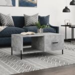 vidaXL sofabord 90x50x40 cm konstrueret træ betongrå - Kategori: 4 vidaXL sofabord 90x50x40 cm konstrueret træ betongrå