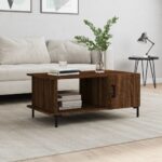 vidaXL sofabord 90x50x40 cm konstrueret træ brun egetræsfarve - Kategori: 4 vidaXL sofabord 90x50x40 cm konstrueret træ brun egetræsfarve