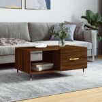 vidaXL sofabord 90x50x40 cm konstrueret træ brun egetræsfarve - Kategori: 4 vidaXL sofabord 90x50x40 cm konstrueret træ brun egetræsfarve