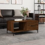 vidaXL sofabord 90x50x40 cm konstrueret træ brun egetræsfarve - Kategori: 4 vidaXL sofabord 90x50x40 cm konstrueret træ brun egetræsfarve
