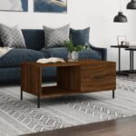 vidaXL sofabord 90x50x40 cm konstrueret træ brun egetræsfarve - Kategori: 4 vidaXL sofabord 90x50x40 cm konstrueret træ brun egetræsfarve