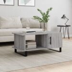 vidaXL sofabord 90x50x40 cm konstrueret træ grå sonoma-eg - Kategori: 4 vidaXL sofabord 90x50x40 cm konstrueret træ grå sonoma-eg