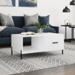 vidaXL sofabord 90x50x40 cm konstrueret træ hvid - Kategori: 4 vidaXL sofabord 90x50x40 cm konstrueret træ hvid