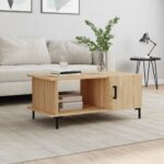 vidaXL sofabord 90x50x40 cm konstrueret træ sonoma-eg - Kategori: 4 vidaXL sofabord 90x50x40 cm konstrueret træ sonoma-eg