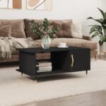 vidaXL sofabord 90x50x40 cm konstrueret træ sort - Kategori: 4 vidaXL sofabord 90x50x40 cm konstrueret træ sort
