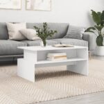 vidaXL sofabord 90x55x42,5 cm konstrueret træ hvid