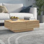 vidaXL sofabord 90x60x31 cm konstrueret træ sonoma-eg - Kategori: 4 vidaXL sofabord 90x60x31 cm konstrueret træ sonoma-eg