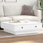 vidaXL sofabord 90x90x28 cm konstrueret træ hvid - Kategori: 4 vidaXL sofabord 90x90x28 cm konstrueret træ hvid