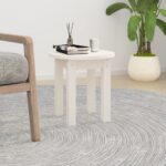 vidaXL sofabord Ø 35×35 cm massivt fyrretræ hvid - Kategori: 4 vidaXL sofabord Ø 35x35 cm massivt fyrretræ hvid