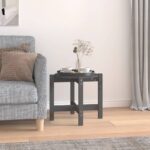 vidaXL sofabord Ø 52,5×45 cm massivt fyrretræ grå - Kategori: 4 vidaXL sofabord Ø 52,5x45 cm massivt fyrretræ grå