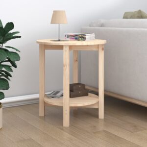 vidaXL sofabord Ø 55x60 cm massivt fyrretræ