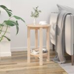 vidaXL sofabord Ø 55×60 cm massivt fyrretræ - Kategori: 4 vidaXL sofabord Ø 55x60 cm massivt fyrretræ