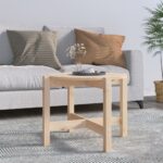 vidaXL sofabord Ø 62,5x45 cm massivt fyrretræ