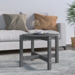 vidaXL sofabord Ø 62,5×45 cm massivt fyrretræ grå - Kategori: 4 vidaXL sofabord Ø 62,5x45 cm massivt fyrretræ grå