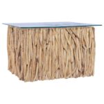 vidaXL sofabord med glasplade 66x66x40 cm massivt teaktræ - Kategori: 4 vidaXL sofabord med glasplade 66x66x40 cm massivt teaktræ
