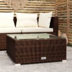 vidaXL sofabord til haven 60x60x30 cm polyrattan og glas brun - Kategori: 4 vidaXL sofabord til haven 60x60x30 cm polyrattan og glas brun
