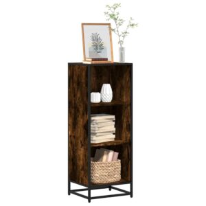 Bogreol 40x35x107,5 cm konstrueret træ røget egetræ