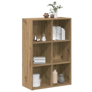 Bogreol/skænk 66x30x98 cm konstrueret træ egetræ