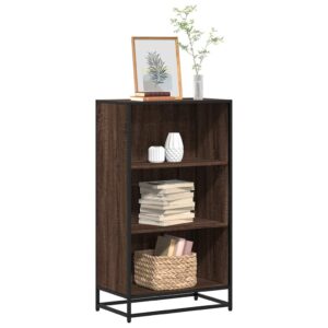 Bogskab 60x35x107,5 cm konstrueret træ brun egetræ