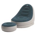 Easy Camp oppusteligt loungesæt Comfy stålgrå og blå - Kategori: Komfortable og praktiske puffer 4 Easy Camp oppusteligt loungesæt Comfy stålgrå og blå