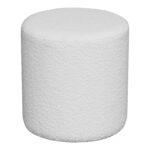 HOUSE NORDIC Ejby puf, rund – hvid bouclé polyester stof (Ø34) - Kategori: Komfortable og praktiske puffer 4 HOUSE NORDIC Ejby puf, rund - hvid bouclé polyester stof (Ø34)