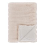 HOUSE NORDIC Galena plaid, rektangulær - hvid polyester imiteret pels (130x180)