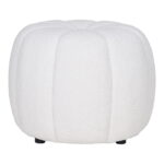HOUSE NORDIC Paisley puf, rund – offwhite polyester (Ø48) - Kategori: Komfortable og praktiske puffer 4 HOUSE NORDIC Paisley puf, rund - offwhite polyester (Ø48)