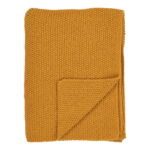 HOUSE NORDIC Santos plaid, rektangulær - okker genanvendt bomuld (130x170)