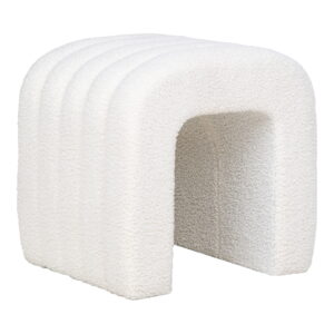 HOUSE NORDICÂ Puf, bouclé, hvid, 41x36,5 cm, HN1234