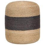 Håndlavet puf 40 x 45 jute mørkegrå - Kategori: Komfortable og praktiske puffer 4 Håndlavet puf 40 x 45 jute mørkegrå