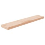 Hyldeplade 100x20x4 cm ubehandlet massivt egetræ - Kategori: Egetræshylder til hjemmet 4 Hyldeplade 100x20x4 cm ubehandlet massivt egetræ