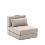 LAFORMA Arty konvertibel puf/seng – beige stof (70×89(200) - Kategori: Komfortable og praktiske puffer 4 LAFORMA Arty konvertibel puf/seng - beige stof (70x89(200)