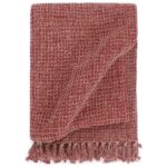 Plaid 160 x 210 cm bomuld bordeauxfarvet - Kategori: Stilfulde plaids og tæpper 4 Plaid 160 x 210 cm bomuld bordeauxfarvet