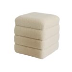 Puf Versa Flødefarvet Træ MDF 40 x 42 x 40 cm - Kategori: Komfortable og praktiske puffer 4 Puf Versa Flødefarvet Træ MDF 40 x 42 x 40 cm