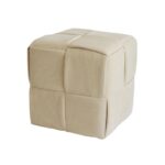 Puf Versa Flødefarvet Træ MDF 43 x 43 x 43 cm - Kategori: Komfortable og praktiske puffer 4 Puf Versa Flødefarvet Træ MDF 43 x 43 x 43 cm