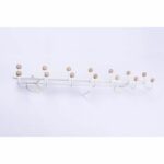 Sir James 5 | Knagerække | Hvid stål & egetræ - Kategori: Egetræshylder til hjemmet 4 Sir James 5 | Knagerække | Hvid stål & egetræ