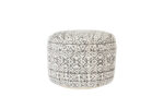 WHITE LABEL LIVING Liv puf, rund - grå polyester/bomuld (Ø60)