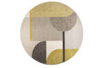 ZUIVER Hilton gulvtæppe, m. mønster, rund – grå og gul decolan (Ø240) - Kategori: Stilfulde plaids og tæpper 4 ZUIVER Hilton gulvtæppe, m. mønster, rund - grå og gul decolan (Ø240)