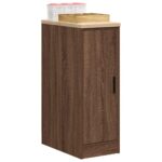 vidaXL Garageopbevaringsskab brun eg 30x51x85 cm massivt træ fyrretræ