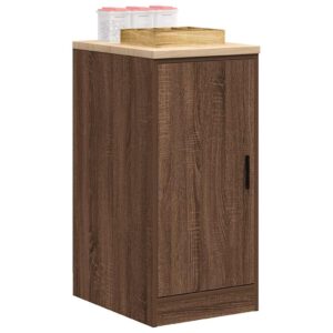 vidaXL Garageopbevaringsskab brun eg 40x51x85 cm massivt træ fyrretræ