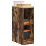 vidaXL Garageopbevaringsskab røget eg 30x51x85 cm massivt træ fyrretræ