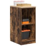 vidaXL Garageopbevaringsskab røget eg 40x51x85 cm massivt træ fyrretræ
