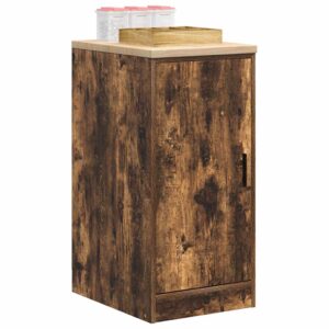 vidaXL Garageopbevaringsskab røget eg 40x51x85 cm massivt træ fyrretræ