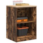 vidaXL Garageopbevaringsskab røget eg 60x51x85 cm massivt træ fyrretræ