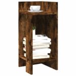 vidaXL Sideborde 2 stk med reol røget eg 25,5x27x60 cm - Kategori: Egetræshylder til hjemmet 4 vidaXL Sideborde 2 stk med reol røget eg 25,5x27x60 cm